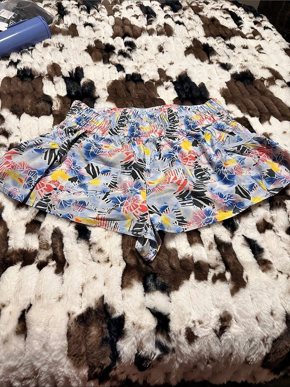 Free peopleAbstract Print High Waist Shorts